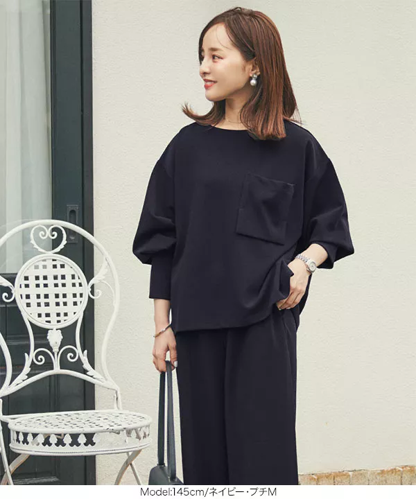 田中亜希子さんコラボ ]カットジョーゼットバックジップポケット