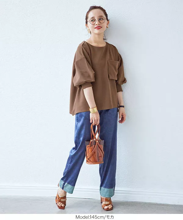 田中亜希子さんコラボ ]カットジョーゼットバックジップポケット