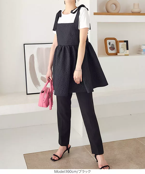 ぽこぽこショルダーリボンキャミブラウス [C6634] - レディース