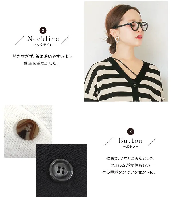 【全3色】シンプルカーディガン　クリーム スカイ アイボリー×ブラック【selfi】(2023spring)(230208)(lux-ko) FREAK'S STORE/ジップ ニット カーディガン【限定展開
