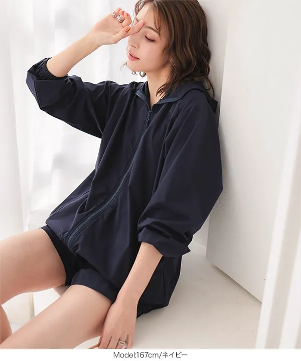 水陸両用 ] UVカットフルジップパーカー [C6646] - レディース