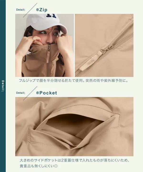 水陸両用 ] UVカットフルジップパーカー [C6646] - レディース