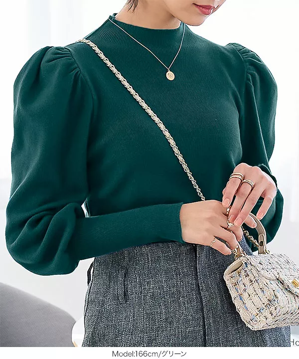 ボリュームスリーブスプリングニットトップス [C6673] | トップス全品