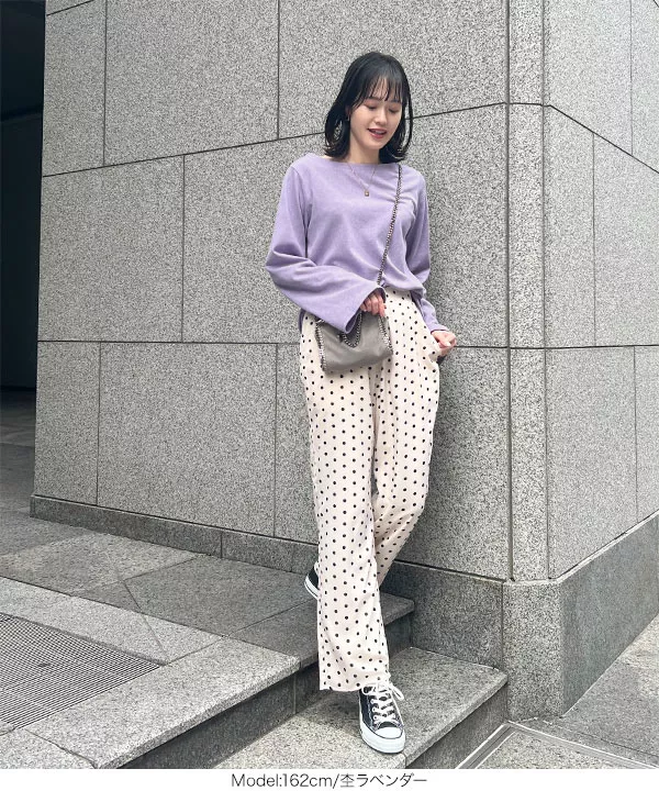 はらちゃんコラボ ]オーガニックコットンフレアスリーブロンT [C6679