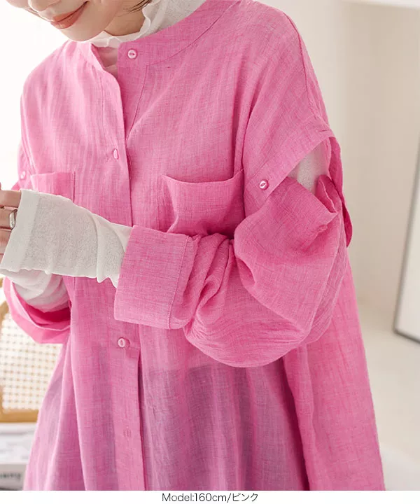 1枚で7パターン着回せる デザインガーゼシャツ [C6698