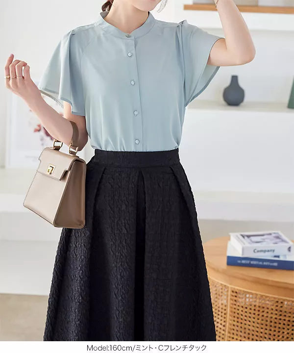 【 選べる3タイプ 】 水分をはじきやすく汚れにくいブラウス [C6705]