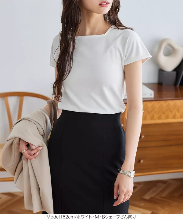 夏の働く女性の制服Tシャツ [C6730]