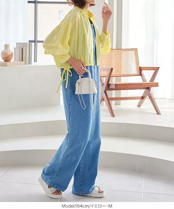 シャツ+ブラウス(長袖+七分) short blouse DRESS+（ドレスプラス） ブラウス シャツ ブラウス 七分袖 2way
