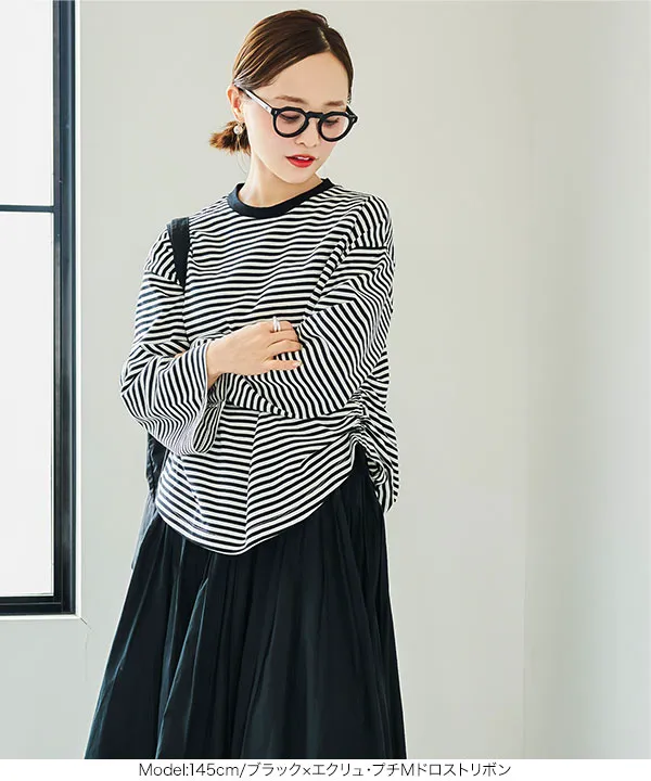 田中亜希子さんコラボ ］選べる2タイプ ソフトコットンロンT [C6765