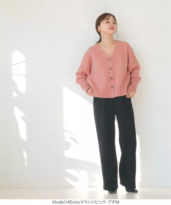 田中亜希子さんコラボ ]フラッフィーニットカーディガン [C6775