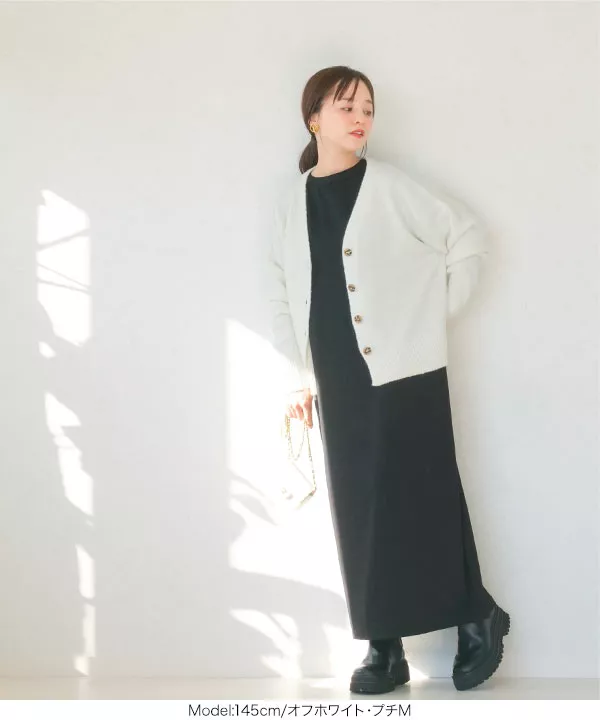 田中亜希子さんコラボ ]フラッフィーニットカーディガン [C6775