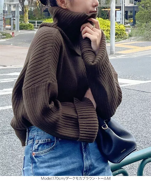 莉歩さんコラボ ]スヌード付き2wayネックルーズスリーブ