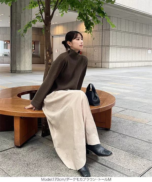 莉歩さんコラボ ]スヌード付き2wayネックルーズスリーブ