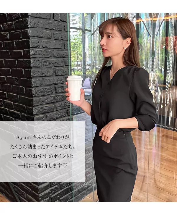 岡部あゆみさんコラボ ]選べる2タイプロングスリーブブラウス [C6777