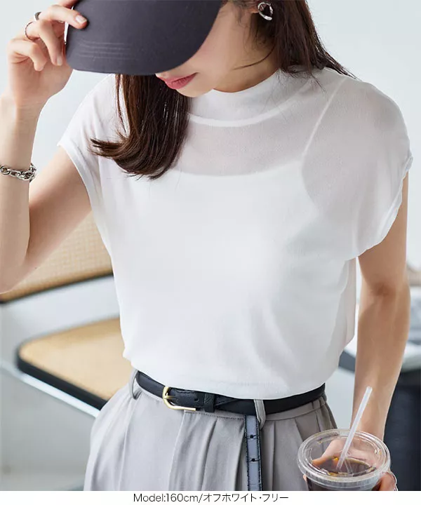 トップス misako tiptop+pocket ティップトッププラスポケット / 【2way】総刺繍