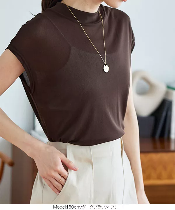 トップス misako tiptop+pocket ティップトッププラスポケット / 【2way】総刺繍