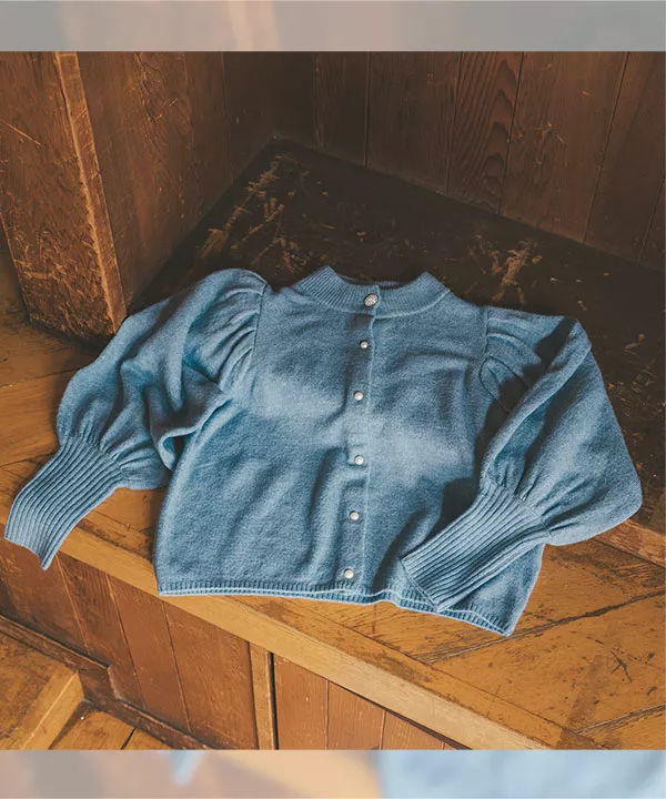 ウォッシャブルパールボタンニットカーディガン [C6798] - レディース