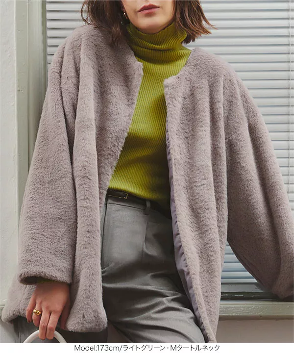 選べる2タイプ×2サイズリブニットトップス [C6821] - レディース