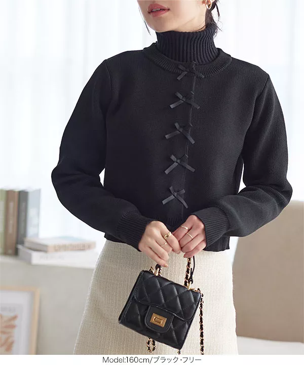 リボンカーディガン [C6961] - レディースファッション通販 神戸レタス