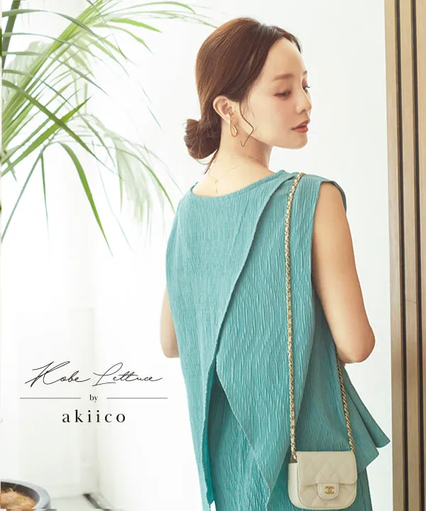 田中亜希子さんコラボ ] ワッシャーバックディテールトップス