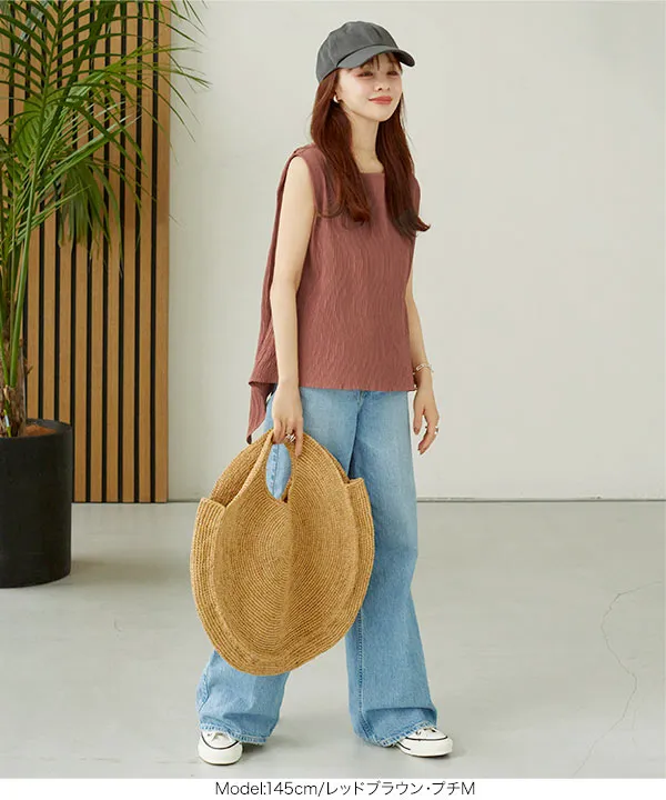 田中亜希子さんコラボ ] ワッシャーバックディテールトップス [C6969