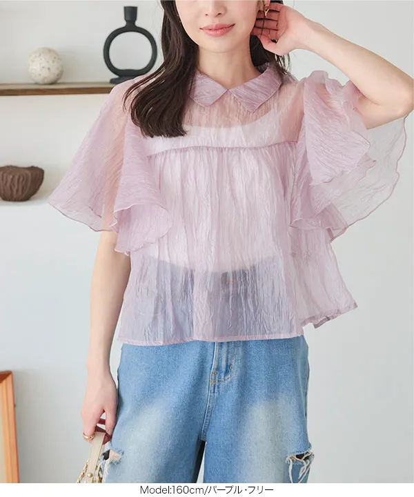 ラッフルスリーブブラウス [C6995] | トップス全品送料無料！4/4