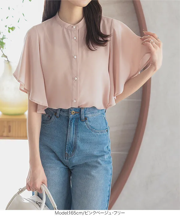 leur logette  POPUP限定　デニム　フリル袖　ブルゾン　サイズ1 leur logette POPUP限定デニムフリル袖ブルゾンサイズ1