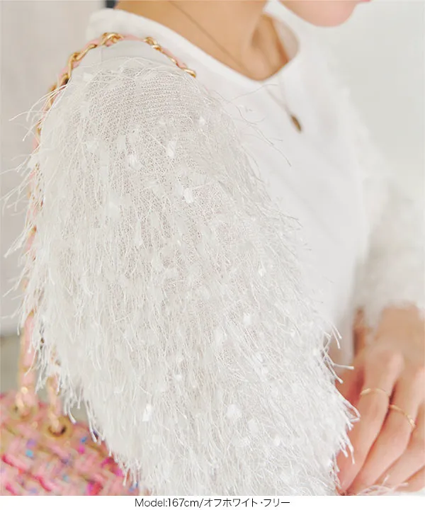 フェザースリーブブラウストップス [C7005] | トップス全品送料無料！2