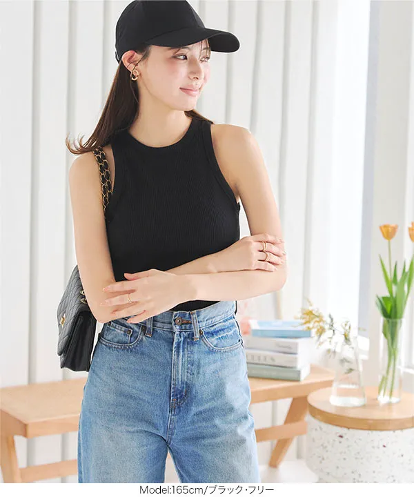 アメリ インナー付き タンクトップ Ameri CUP IN EMBROIDERY LOGO TANK TOP