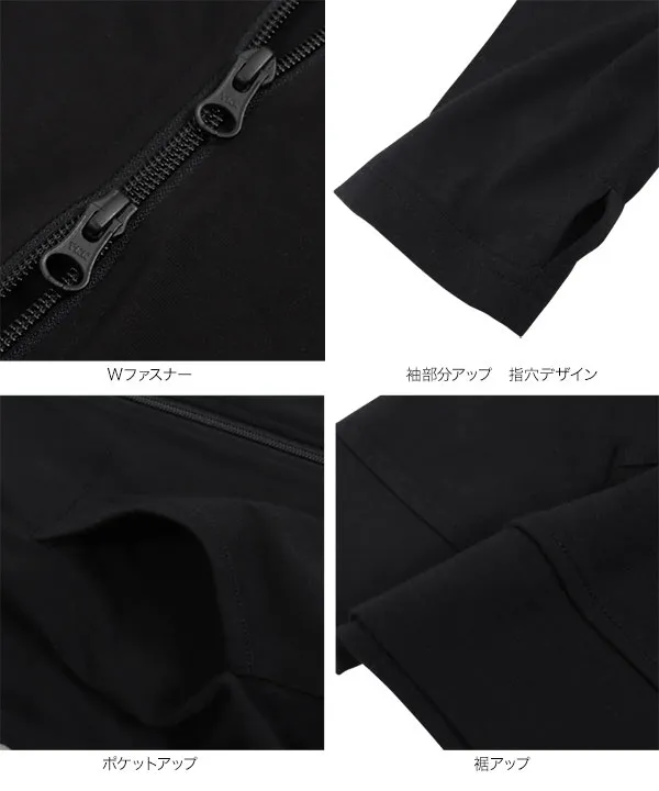 超冷感 ] UVカット接触冷感ラッシュガードパーカートップス [C7060