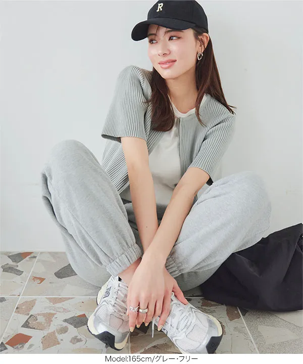 ダブルジップ半袖ニットトップス [C7079] - レディースファッション