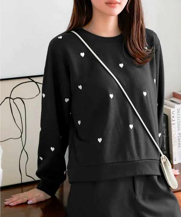 高感度ショップで2023年売れたブランド ハート刺繍スウェット [C7084] - レディースファッション通販 トップス