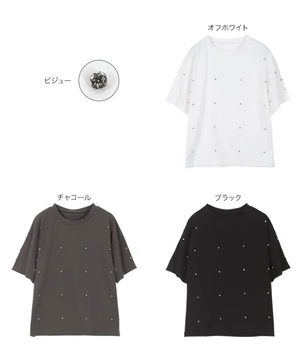 パールorビジューTシャツ [C7086] - レディースファッション通販 神戸