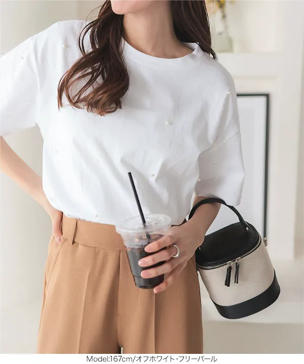 パールorビジューTシャツ [C7086]| SALE!! - レディース