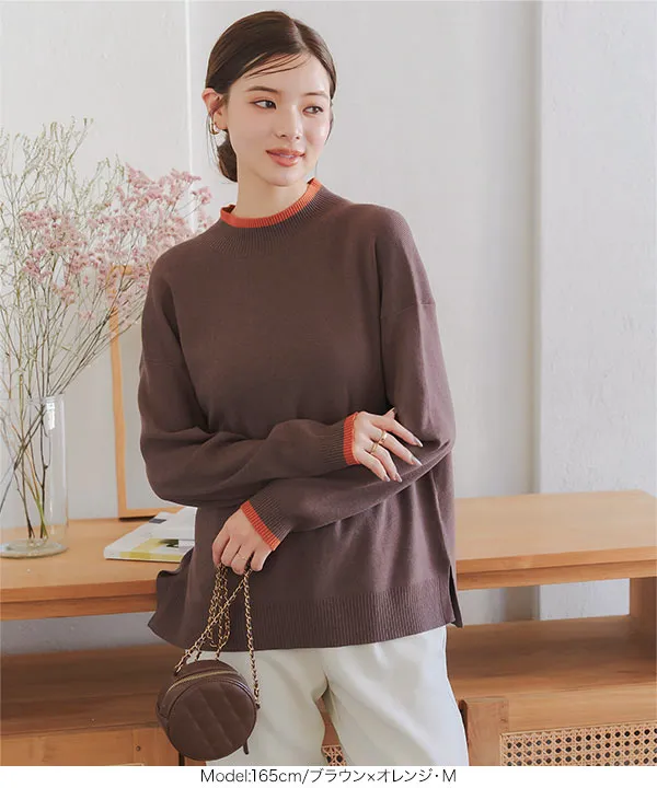 良品❗️【KobeLettuce】神戸レタス ニットセーター (F) 薄焦茶 選べる2サイズ アンチピリングスタンドニット [C7135] - レディース