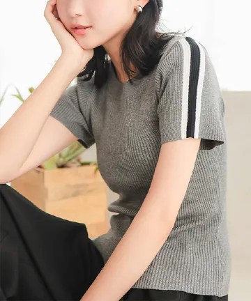 スリーブラインニット [C7149]