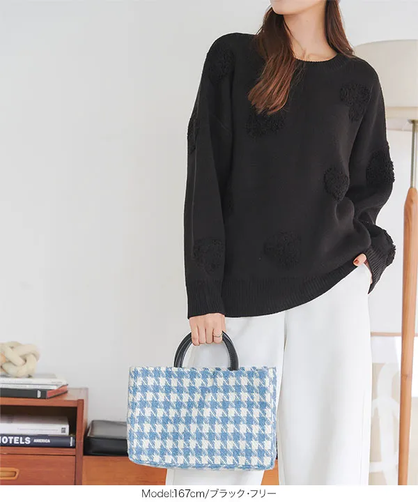 ハートパターンニット [C7161] - レディースファッション通販 神戸