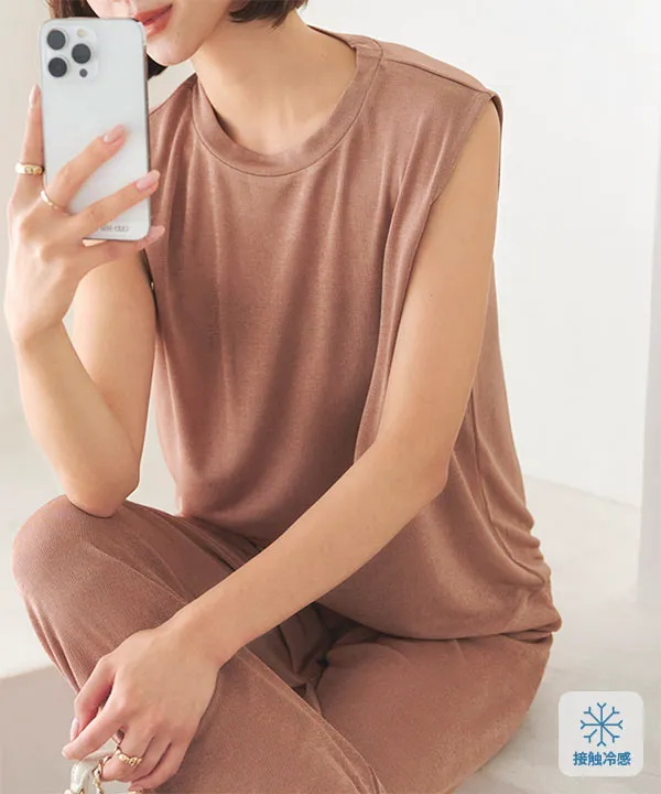 接触冷感ノースリトップス [C7166] - レディースファッション通販 神戸