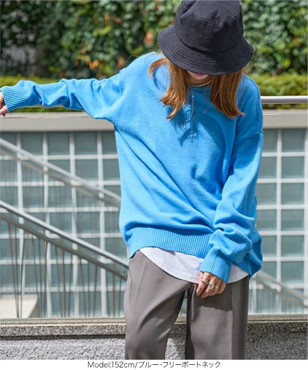 50%OFF】ちぢれストライプドビー オフボトルネックチュニック