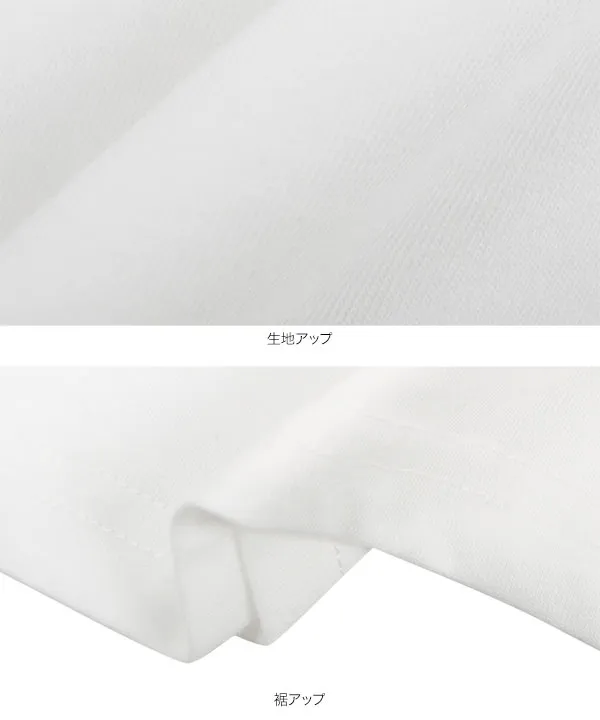 袖口リボンリンガーTシャツ [C7201]