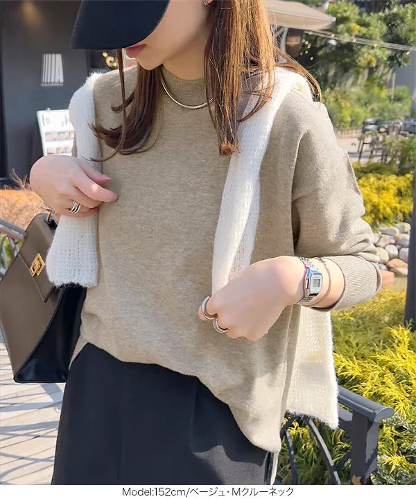 M L XL 選べるネック ] メルティベーシックニット [C7211] | 大好評
