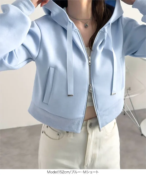 Yuumiさんコラボ ］ ダブルジップショートパーカー [C7224