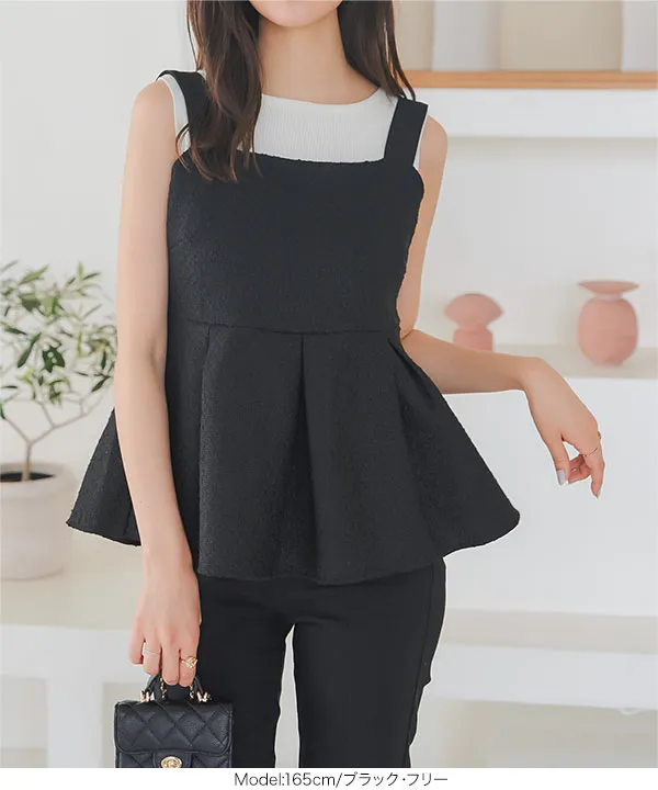 バイカラーツイードキャミビスチェ [C7237] - レディースファッション