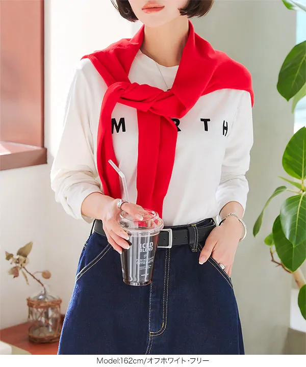 トップス rinta セール】フロントボタンムラ染めリブトップス（Tシャツ