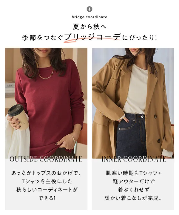 選べるサイズ M/L/XL ] コットンブレンドあったかロンT [C7305