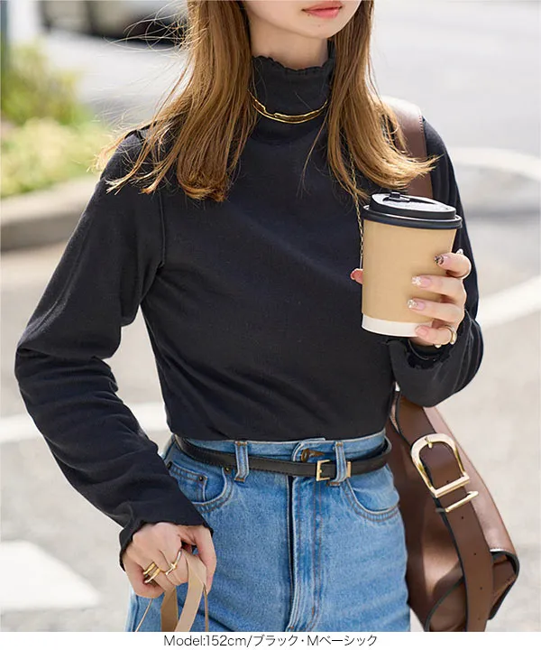 (取寄) コマンドー レディース リブ タイト Commando women Rib Tight Black テレコリブロングスリーブトップス [C7314] - レディースファッション