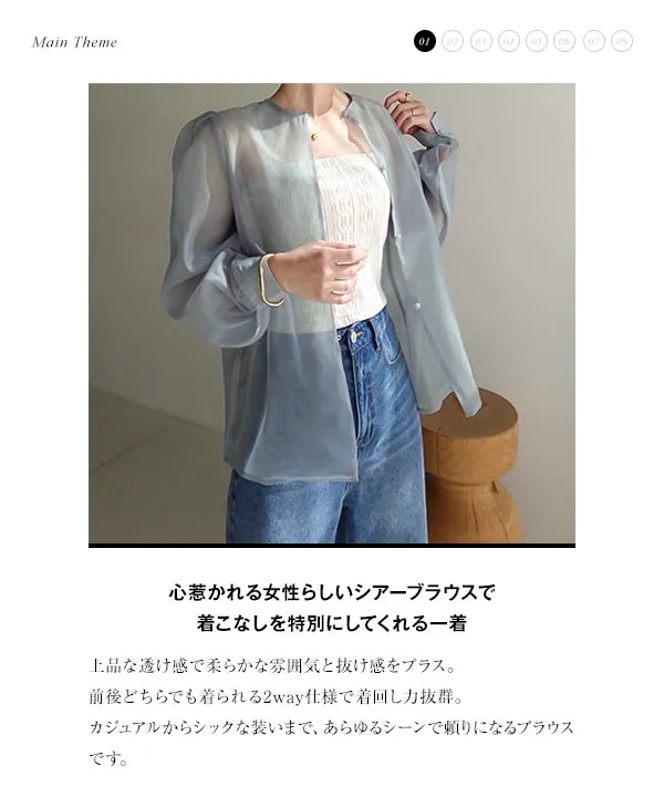 タグ付きderes デレス  シアーデュアルブラウス 洗える】ティアードシアーブラウス（シャツ・ブラウス） | DRESSTERIOR