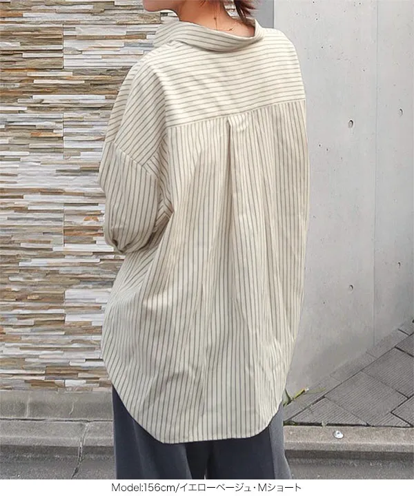 [ kiminaさんコラボ ]選べる2タイプストライプシャツ [C7357] 　