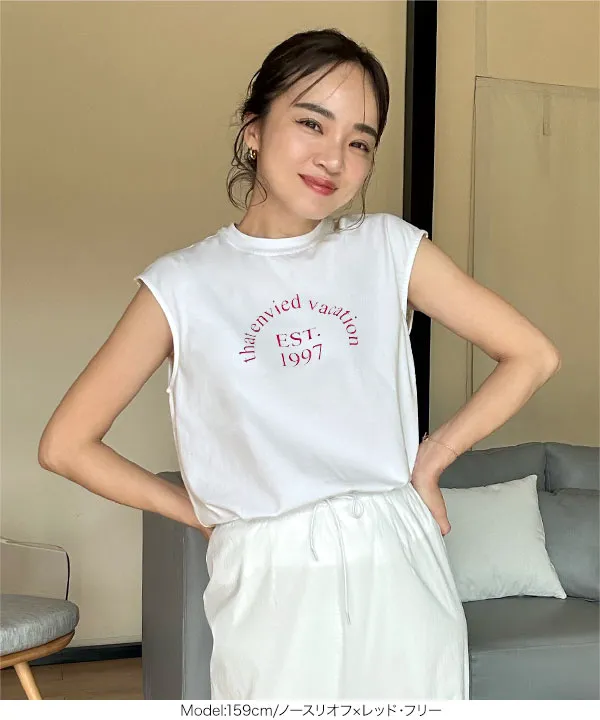 春名亜美さんコラボ ]選べるロゴプリントカットソー [C7359