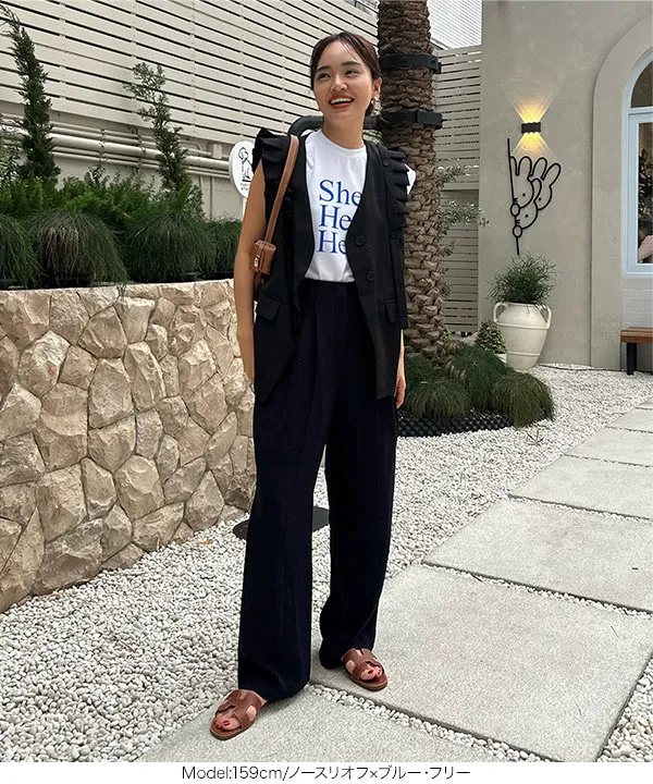 春名亜美さんコラボ ]選べるロゴプリントカットソー [C7359